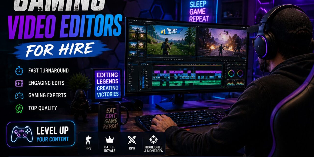 Gaming Video Editors for Hire: How to Find the Right Editor for Your Gaming Content