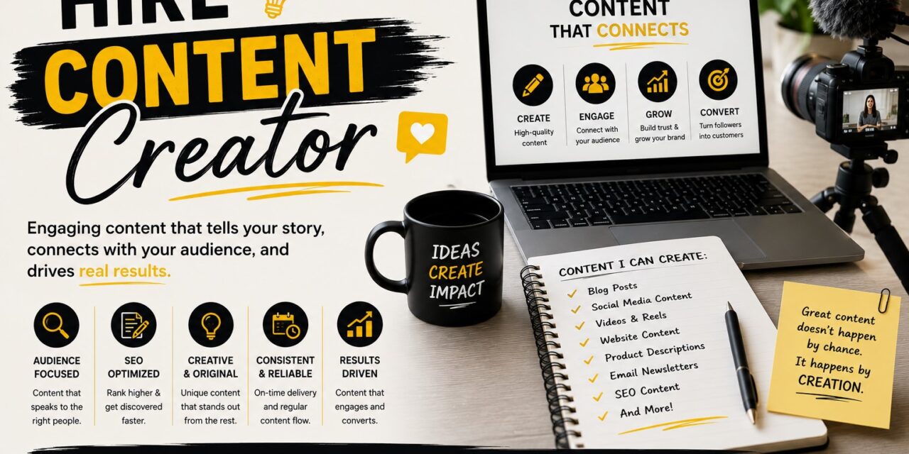 Hire Content Creator: Build Your Brand With Engaging Content That Gets Results