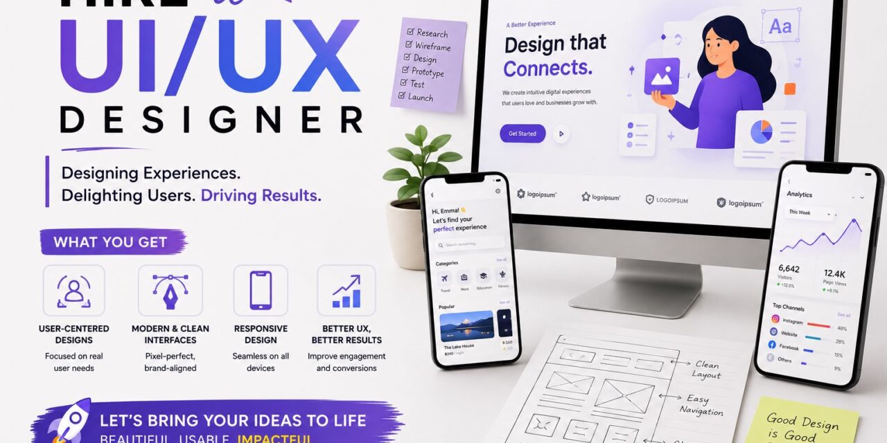 Hire UI UX Designer: Create Digital Experiences Users Love