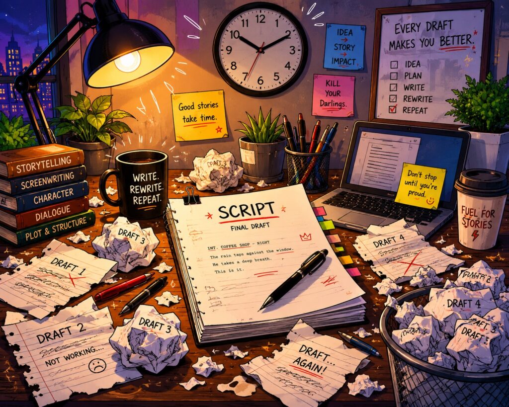freelance script writer saves time