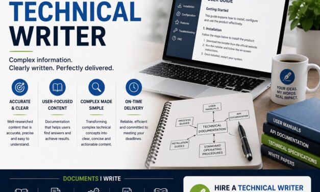 Hire a Technical Writer: Turn Complex Information Into Clear, Professional Documentation