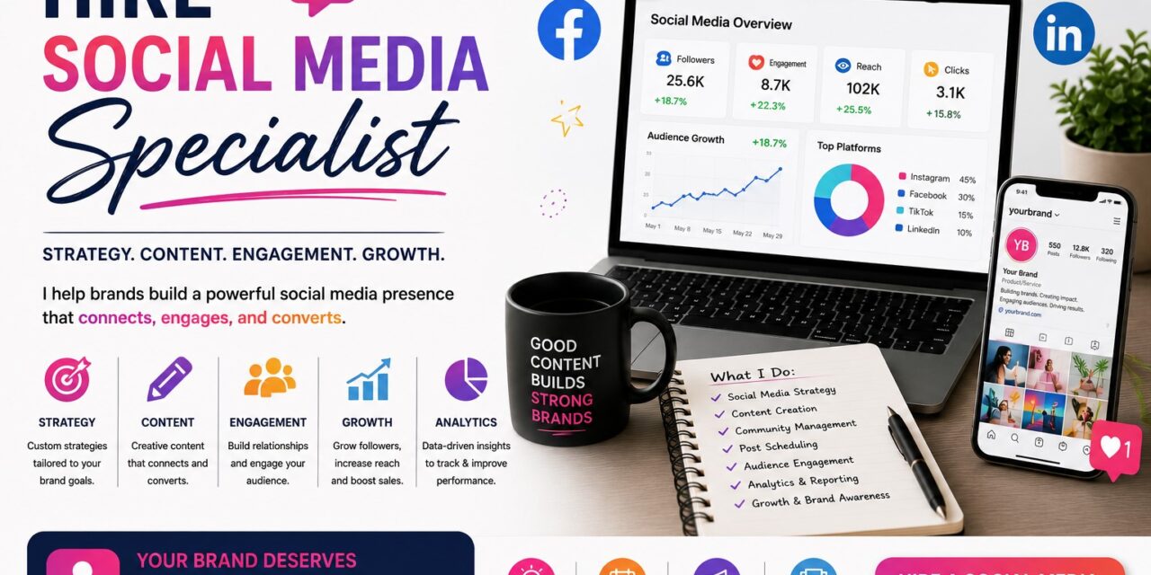 Hire Social Media Specialist: Build a Strong Online Presence and Grow Your Brand Faster