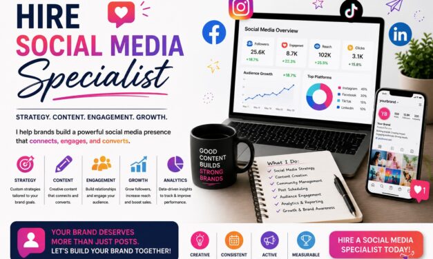 Hire Social Media Specialist: Build a Strong Online Presence and Grow Your Brand Faster