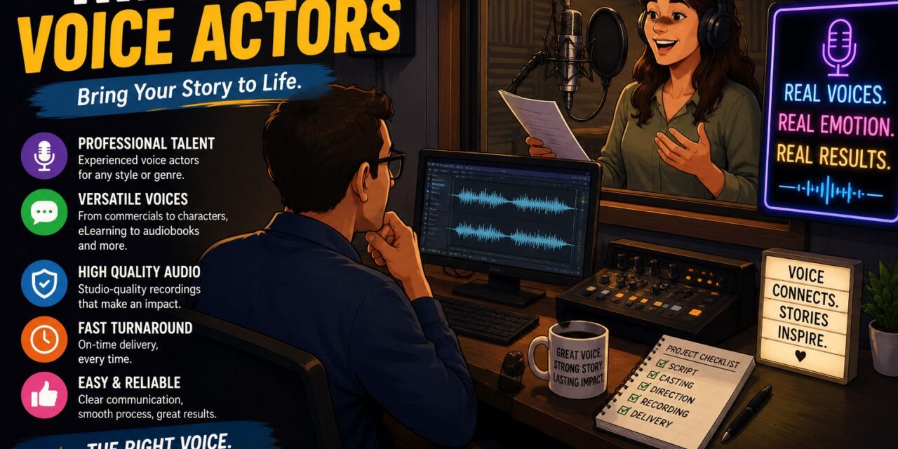 Hire Voice Actors: How to Find Professional Voice Talent for Any Project