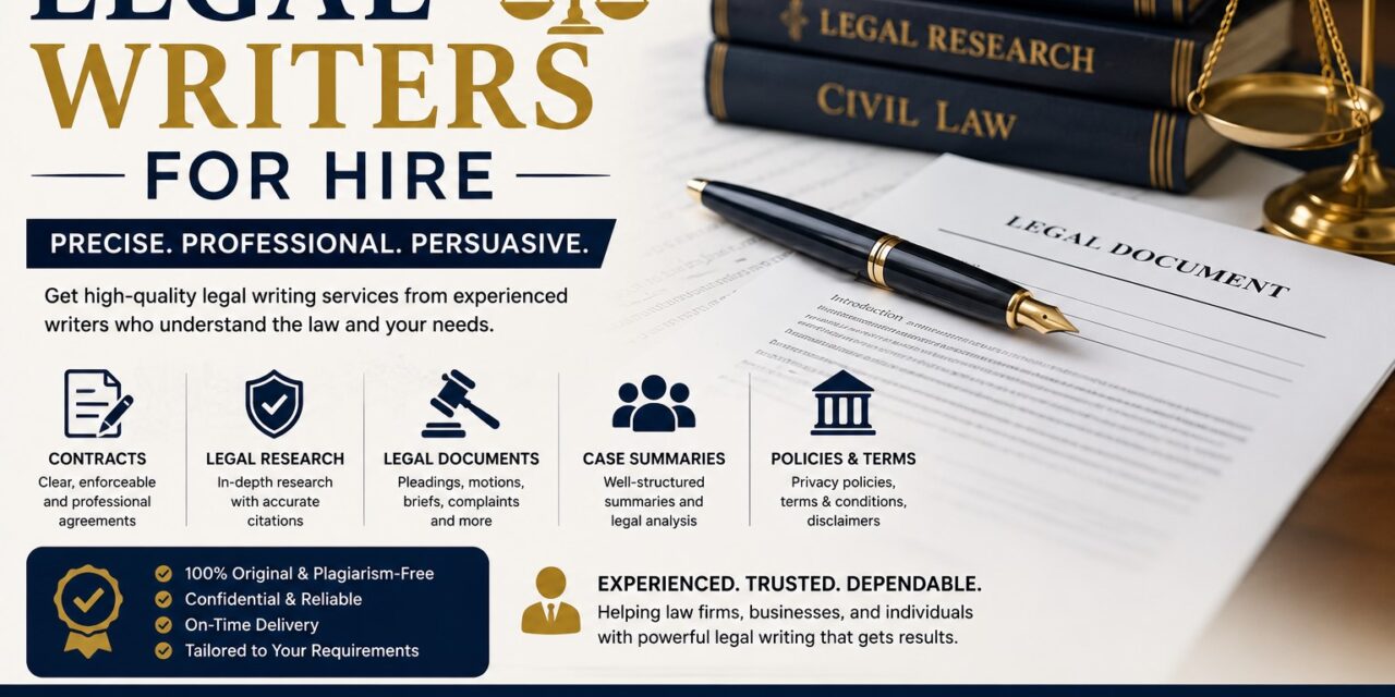 Legal Writers for Hire: How Professional Legal Writing Can Strengthen Your Content Strategy